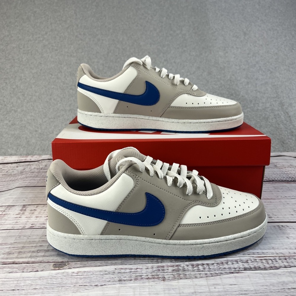 Nike Court Vision Lo P NBK Shoes Sail Brilliant Blue Cream Mens Size 10 NWB